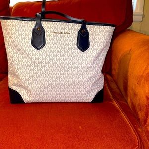 Blue and White Michael Kors extra large tote!